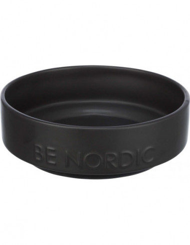 BE NORDIC skål, keramik/gummi, 0.5 l/ø 16 cm, svart