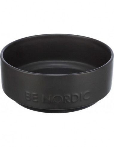 BE NORDIC skål, keramik/gummi, 1.2 l/ø 18 cm, svart