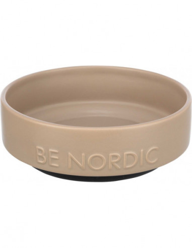 BE NORDIC skål, keramik/gummi, 0.5 l/ø 16 cm, taupe
