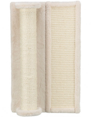 Klösbräda hörn, med sisalrulle, 15 × 50 × 15 cm, beige