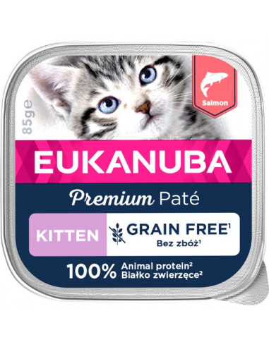 *Euk Cat GF Kitten Salmon Paté 85 g