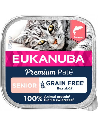 *Euk Cat GF Senior Salmon Paté 85 g