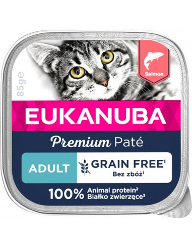 *Euk Cat GF Adult Salmon Paté 85 g