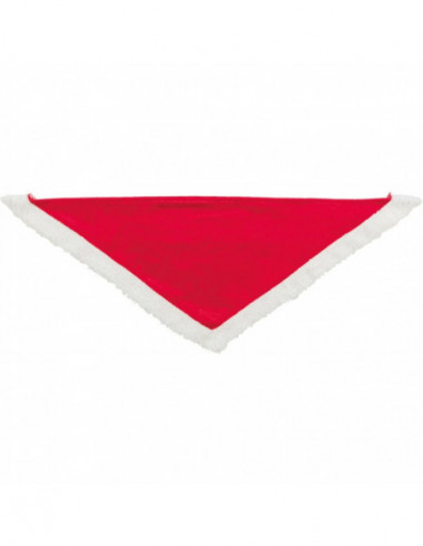 Xmas neckerchief, velvet look, 55 cm, red