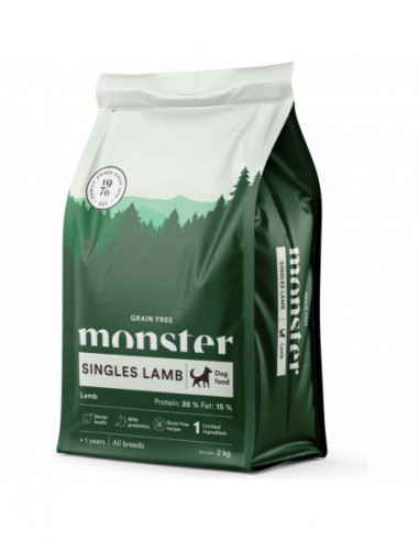 Monster Dog Grain Free Singles Lamb