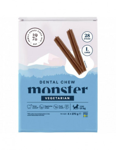 Monster Dog Dental Chew Vegetarian Large Month 28 pcs 1080 g