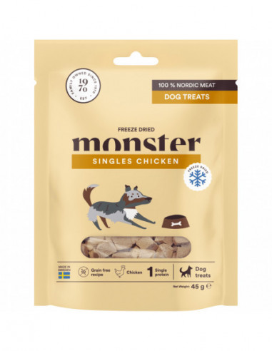 Monster Dog Treats Freeze dried Chicken 45 g