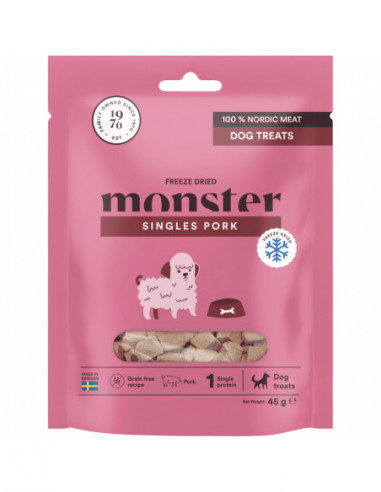 Monster Dog Treats Freeze dried Pork 45 g