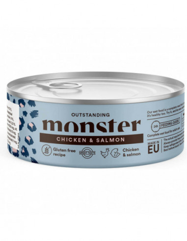 Monster Cat Adult Multi Chicken/Salmon Can 100 g