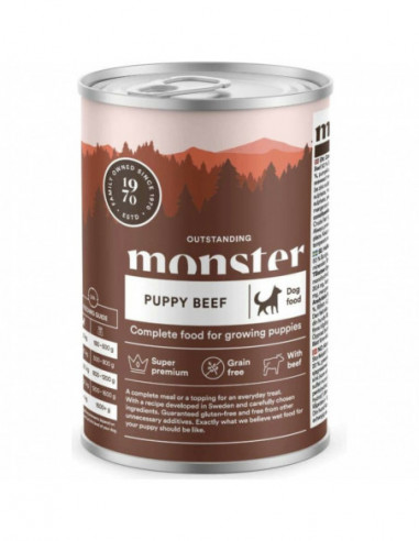 Monster Dog Puppy Beef Can 400 g