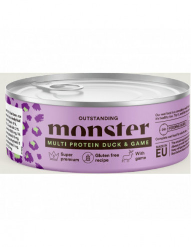 Monster Cat Adult Multi Protein Duck/Game Can 100 g