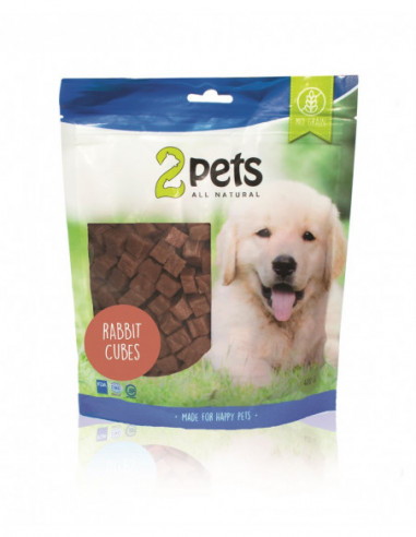 2pets Dogsnack Rabbit Cubes, 400 g