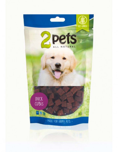 2pets Dogsnack Duck Cubes, 100 g