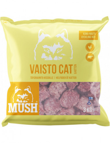 MUSH Vaisto® Cat Gul (Kyckling-Nöt)