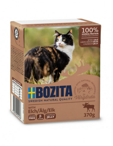Bozita Katt Bitar i Gelé med Älg 370 g