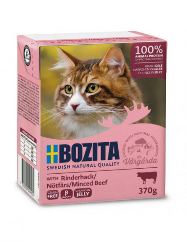 Bozita Katt Bitar i Gelé med Nötfärs 370 g