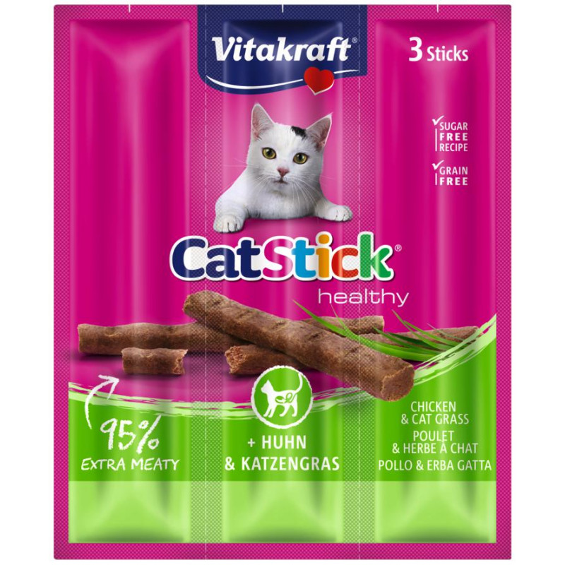 Cat Stick®  med Kyckling och Kattgräs