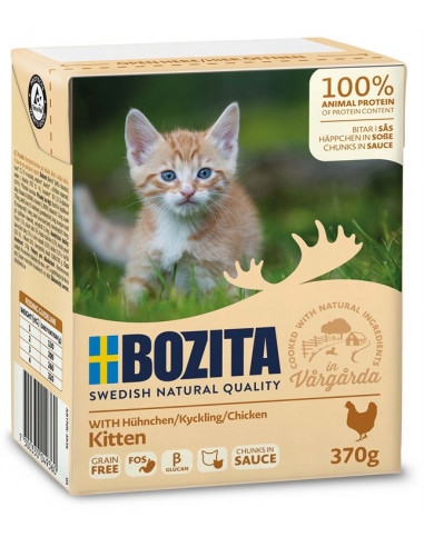 Bozita Katt Bitar i Sås med Kyckling Kitten 370g