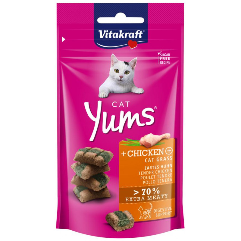 Cat Yums® med kyckling och kattgräs