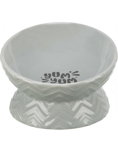 Matskål, upphöjd, keramik, 0.35 l/ø 17 cm, grå