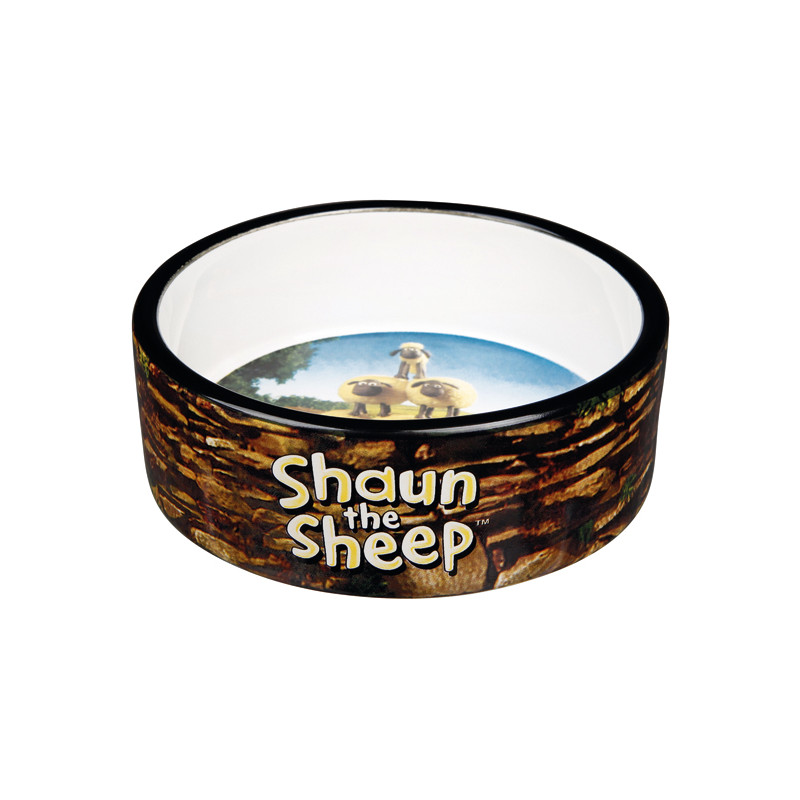 Fåret Shaun, keramikskål Shauns flock, 0.8 L/ø 16 cm, brun