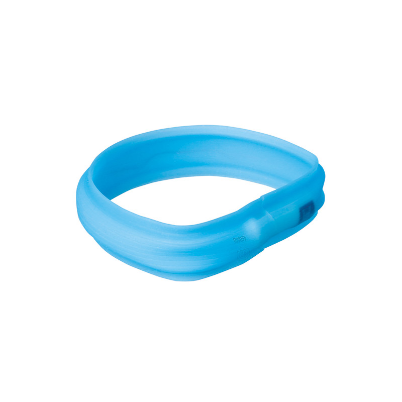 Flash light band USB, L-XL: 70 cm/30 mm, blå