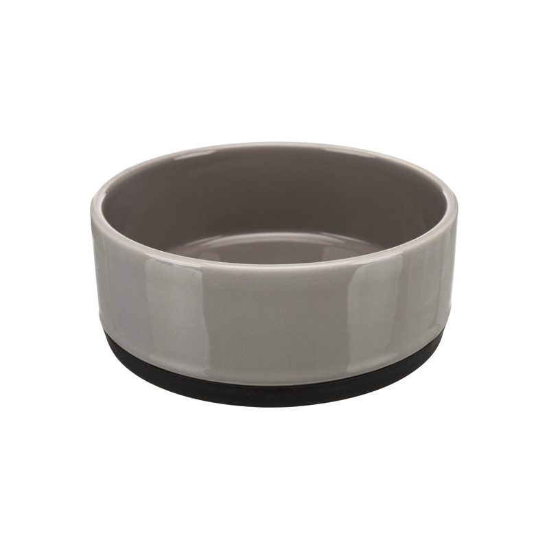 Keramikskål med gummibotten, 0.75 l/ø 16 cm, grå