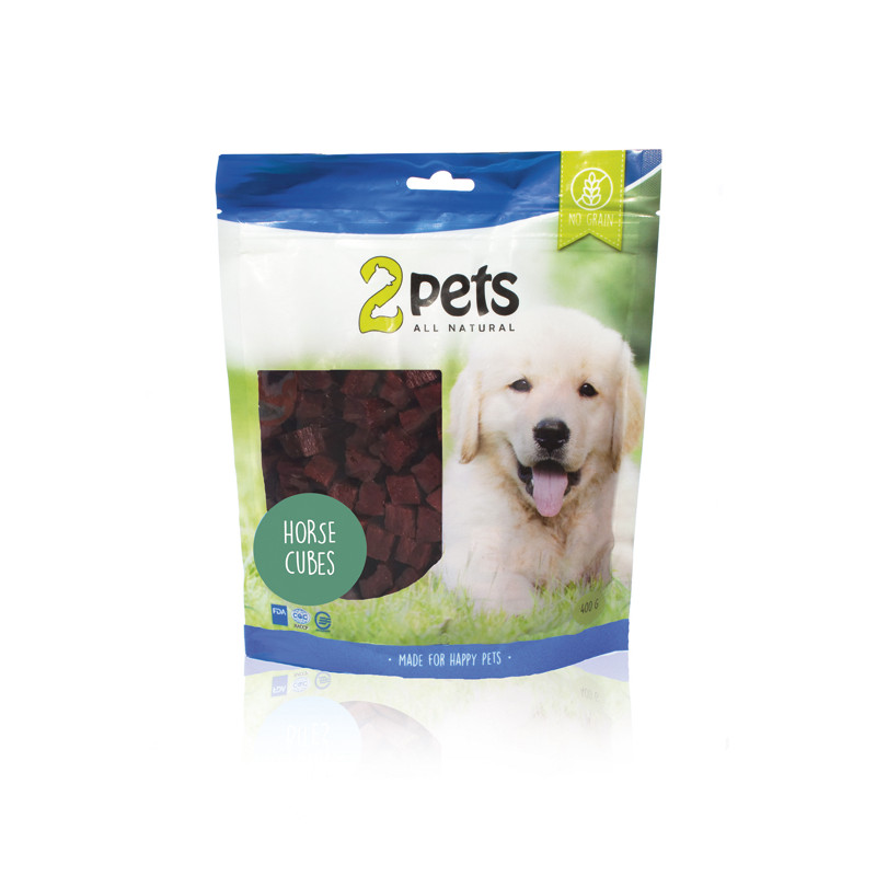 2pets Dogsnack Horse Cubes, 400 g