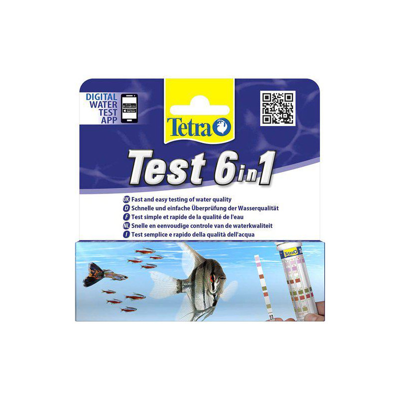 TETRA TESTSET 6IN1 25ST GH/KH/NO2/NO3/PH/Cl2