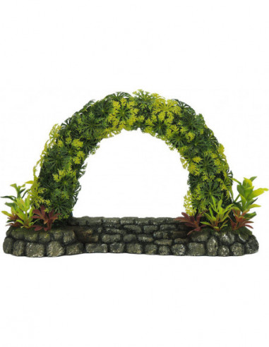 STONE ARCH WITH PLANTS L 255x90x152MM