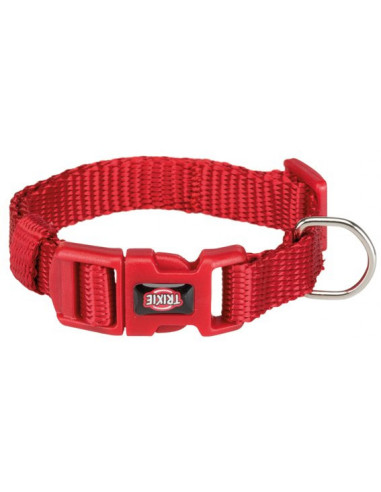 Premium halsband, XXS-XS: 15-25 cm/10 mm, röd
