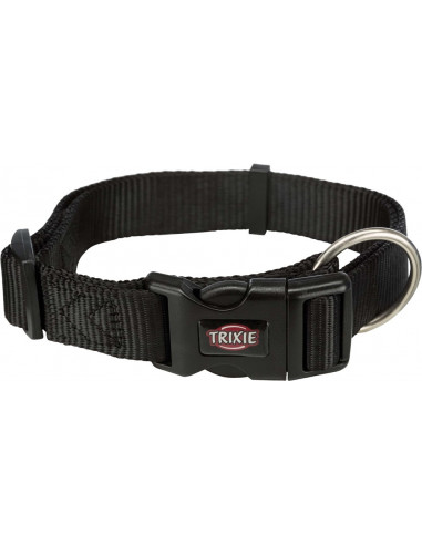 Premium halsband, L/XL: 40-65 cm/25 mm, svart
