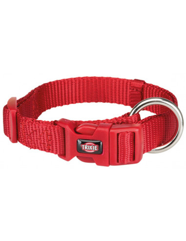Premium halsband, S/M: 30-45 cm/15 mm, röd