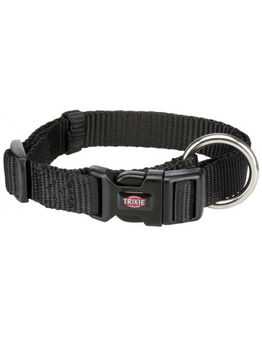Premium halsband, M/L: 35-55 cm/20 mm, svart