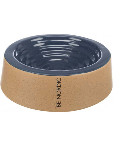 BE NORDIC skål, keramik, 0.2 l/ø 16 cm, mörkblå/beige
