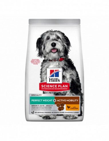 Hill´s Canine Adult Perfect Weight & Active Mobility Medium with Chicken 12 kg