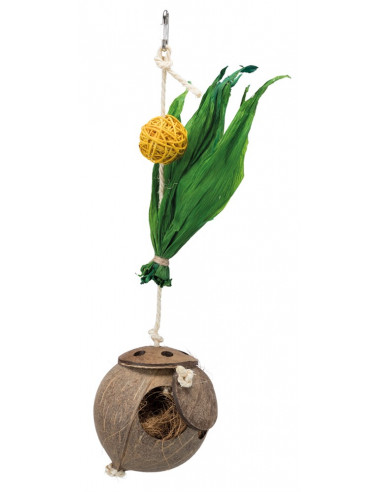 Cocosnöt på sisalrep, 35 cm
