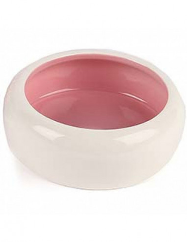 Keramikskål vit med rosa insida