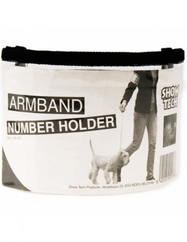 Nummerlappshållare för arm med gummiband